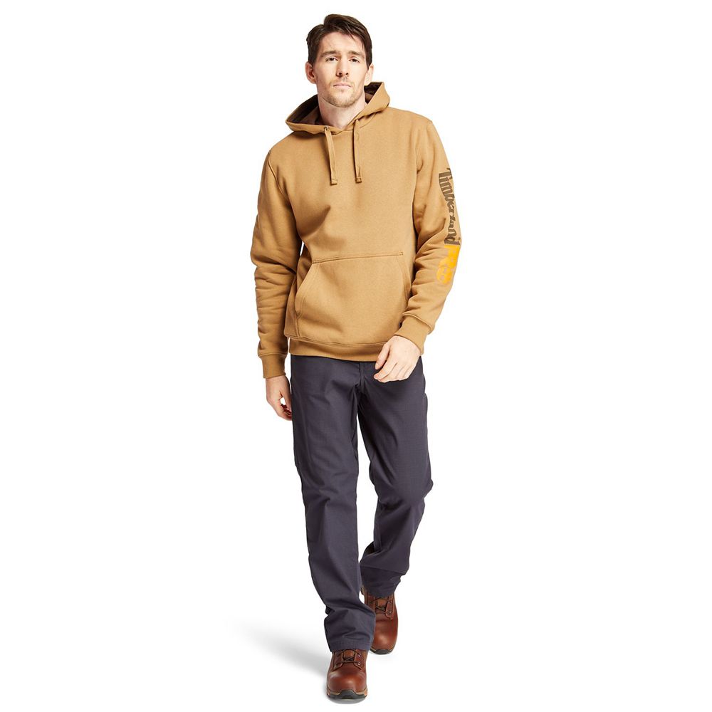 Timberland Φουτερ Ανδρικα Καφε - Pro® Hood Honcho Pullover Hoodie - Greece 2906143-BA